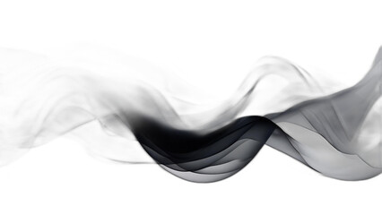Dynamic black and white abstract wave design with fluid curves