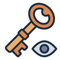 Public key icon symbolizing crypto security.
