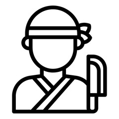 Avatar icon of a Japanese chef, wearing traditional chef hat and uniform.