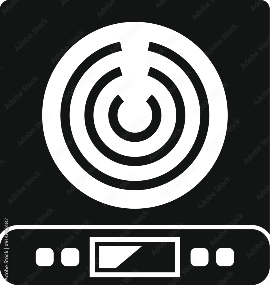 Poster modern induction cooker panel with touch control buttons for easy cooking