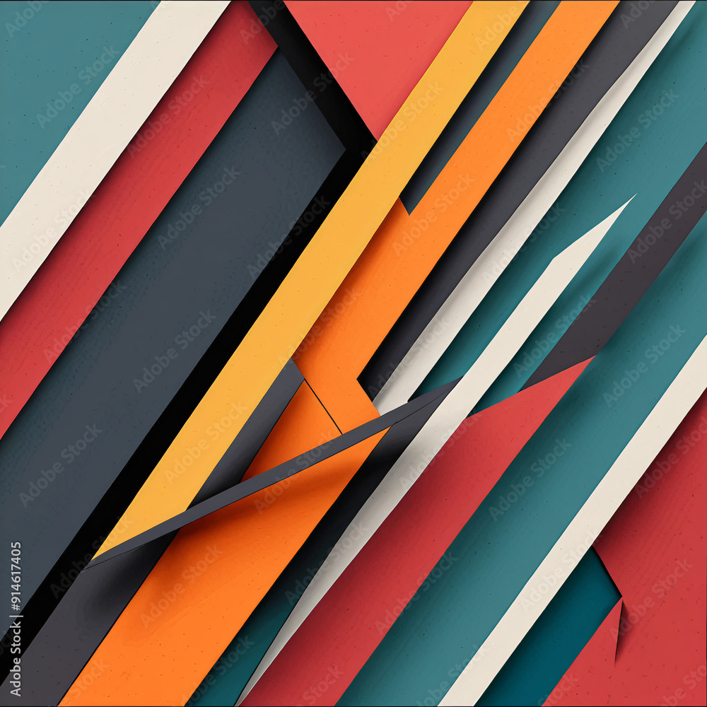 Aufkleber a bold abstract design with sharp angles and contrasting colors