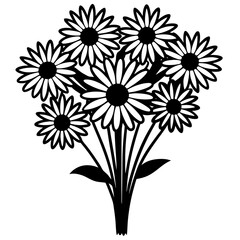 daisy bouquet vector illustration 