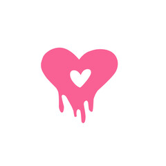 melting heart vector icon