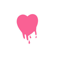 melting heart vector icon