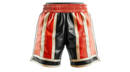 Boxing sports shorts on transparent background