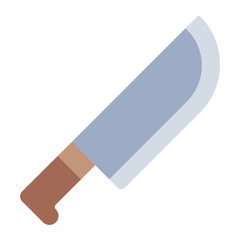 Japanese chef knife icon, sharp blade for sushi and cooking.