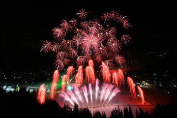 雪国の花火