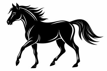 Obraz premium silhouette of horse, Horse Vector, Horse Silhouette 