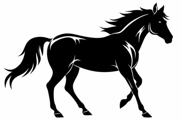 silhouette of horse, Horse Vector, Horse Silhouette
