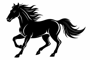 silhouette of horse, Horse Vector, Horse Silhouette
