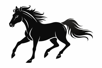 silhouette of horse, Horse Vector, Horse Silhouette
