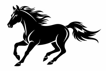 silhouette of horse, Horse Vector, Horse Silhouette

