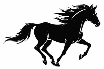 silhouette of horse, Horse Vector, Horse Silhouette
