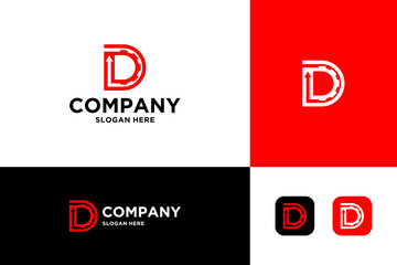 letter D logo business vector graphic design illustration