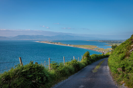 Rossbeigh, Ireland - June 8 2024 "Rossbeigh and Rossbeigh beach during beautiful afternoon"