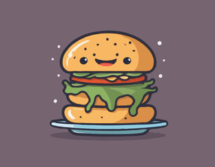 Asian Food Symbol Element Funny Cartoon Icon
