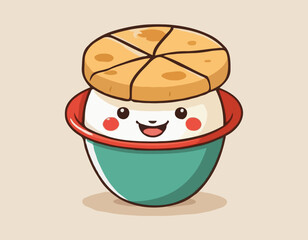 Asian Food Symbol Element Funny Cartoon Icon
