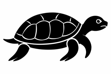 Turtle Silhouette, turtle marine animal icon, silhouettes of sea turtle
