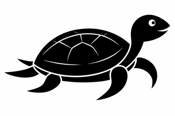 Turtle Silhouette, turtle marine animal icon, silhouettes of sea turtle

