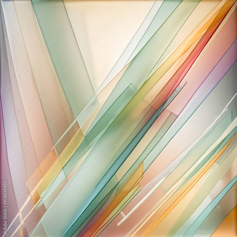 Aufkleber an abstract design featuring layers of translucent colors and soft edges