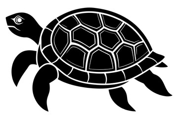 Turtle Silhouette, turtle marine animal icon, silhouettes of sea turtle
