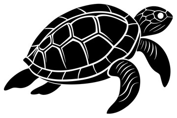 Turtle Silhouette, turtle marine animal icon, silhouettes of sea turtle
