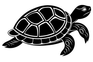 Turtle Silhouette, turtle marine animal icon, silhouettes of sea turtle
