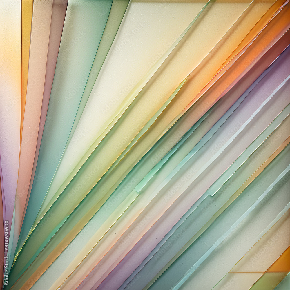 Poster an abstract design featuring layers of translucent colors and soft edges