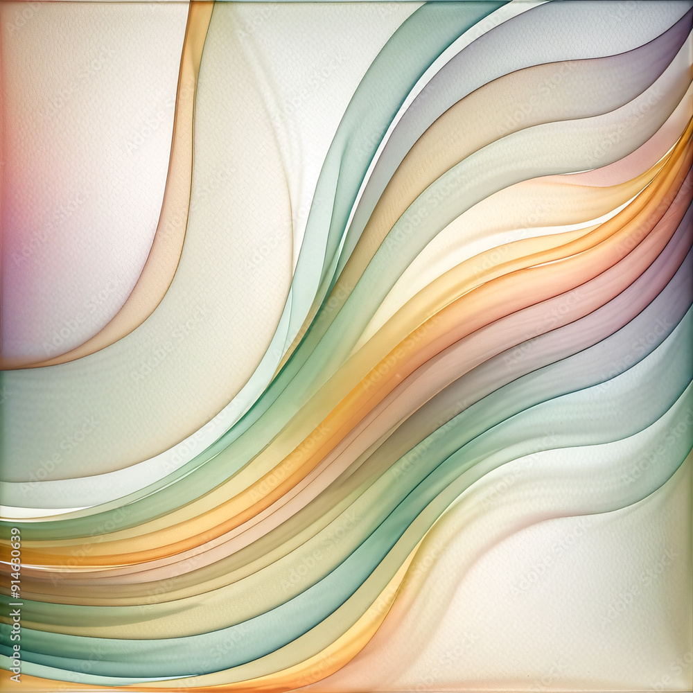 Aufkleber an abstract design featuring layers of translucent colors and soft edges