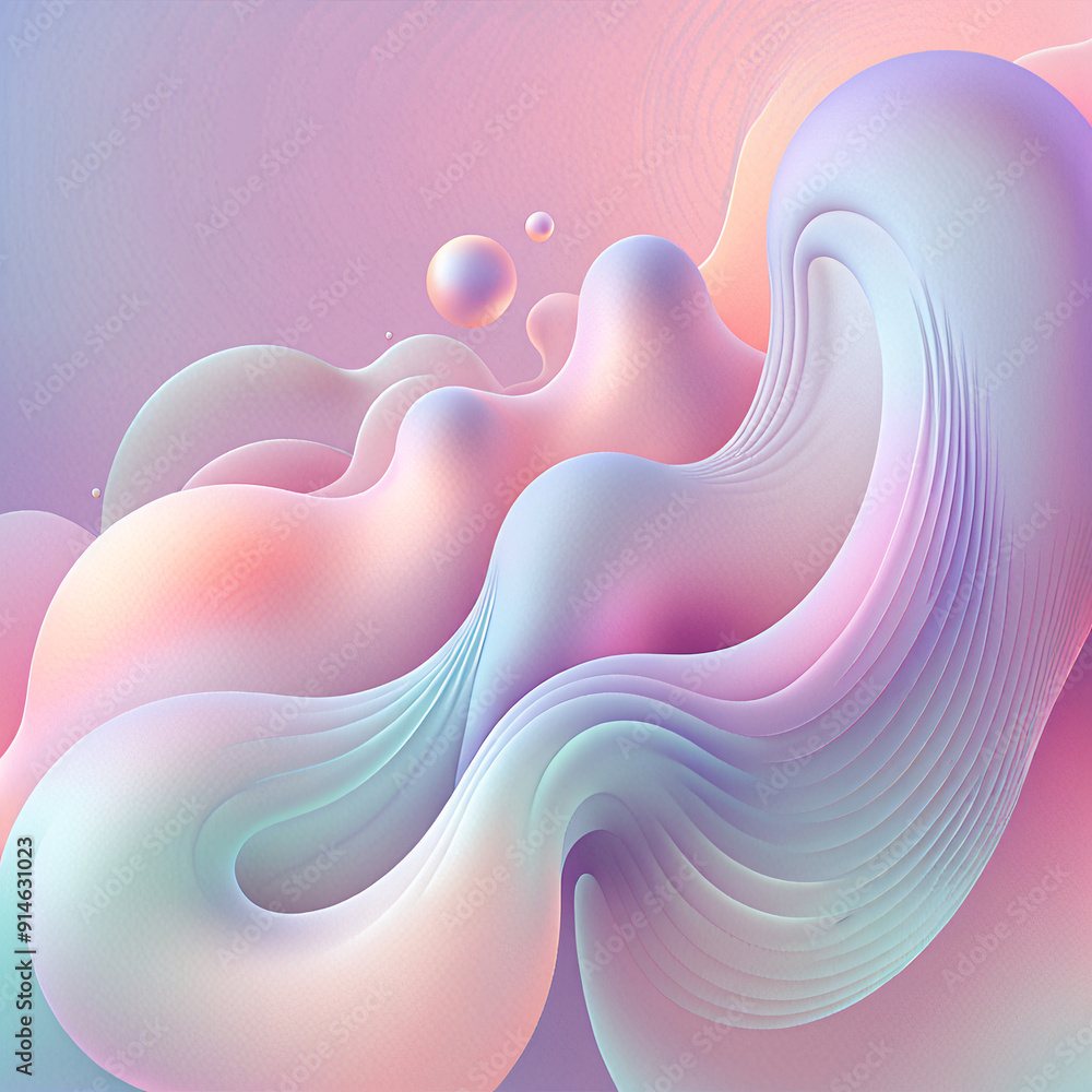 Aufkleber an ethereal abstract design with soft gradients and dreamy shapes