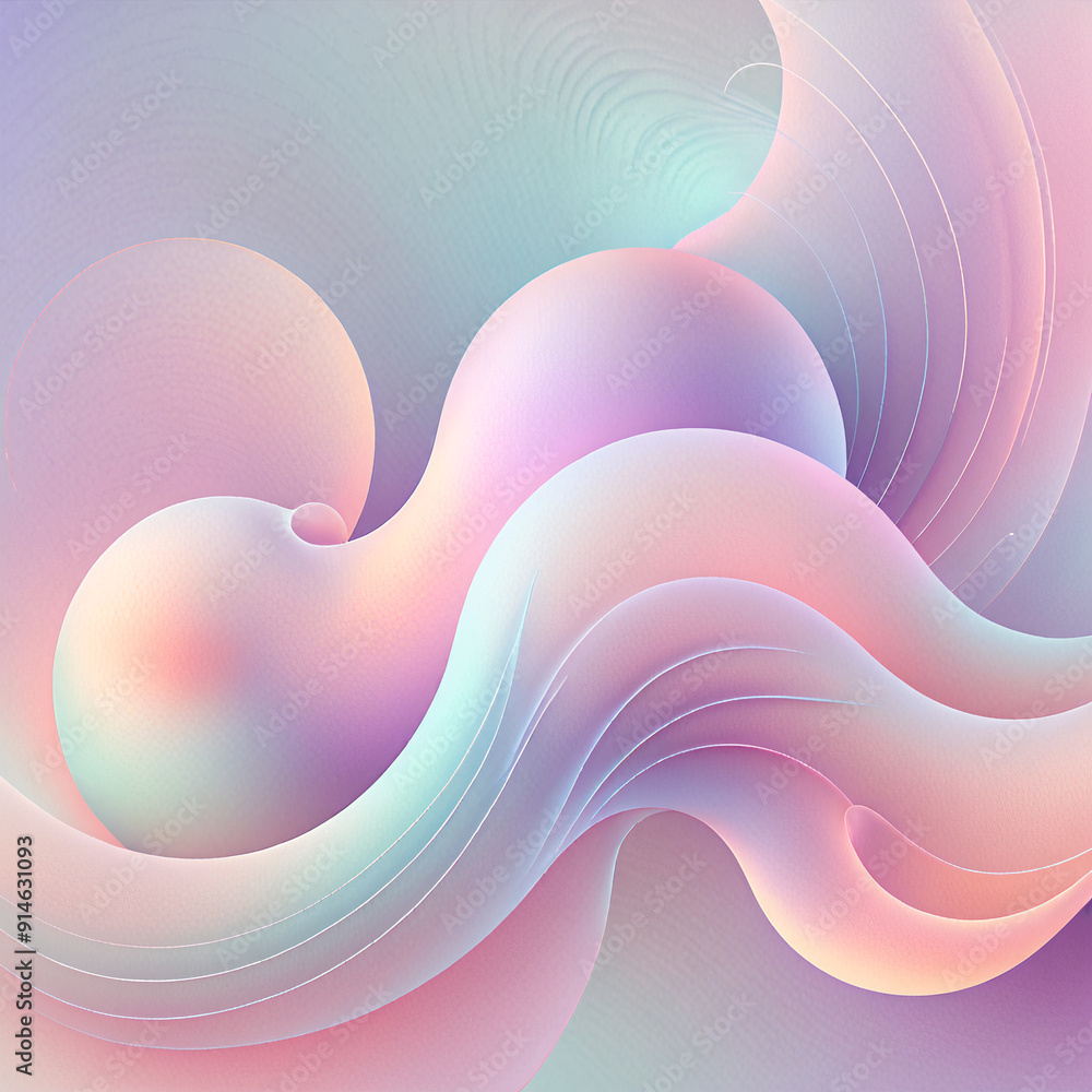 Aufkleber an ethereal abstract design with soft gradients and dreamy shapes