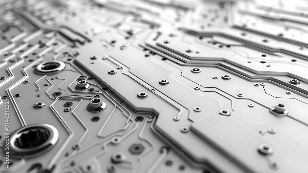 Poster technology black circuit diagram concept.high-tech circuit board connection system.vector abstract t