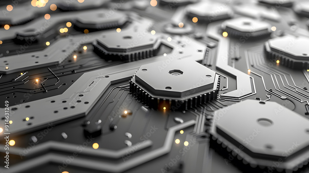 Poster technology black circuit diagram concept.high-tech circuit board connection system.vector abstract t