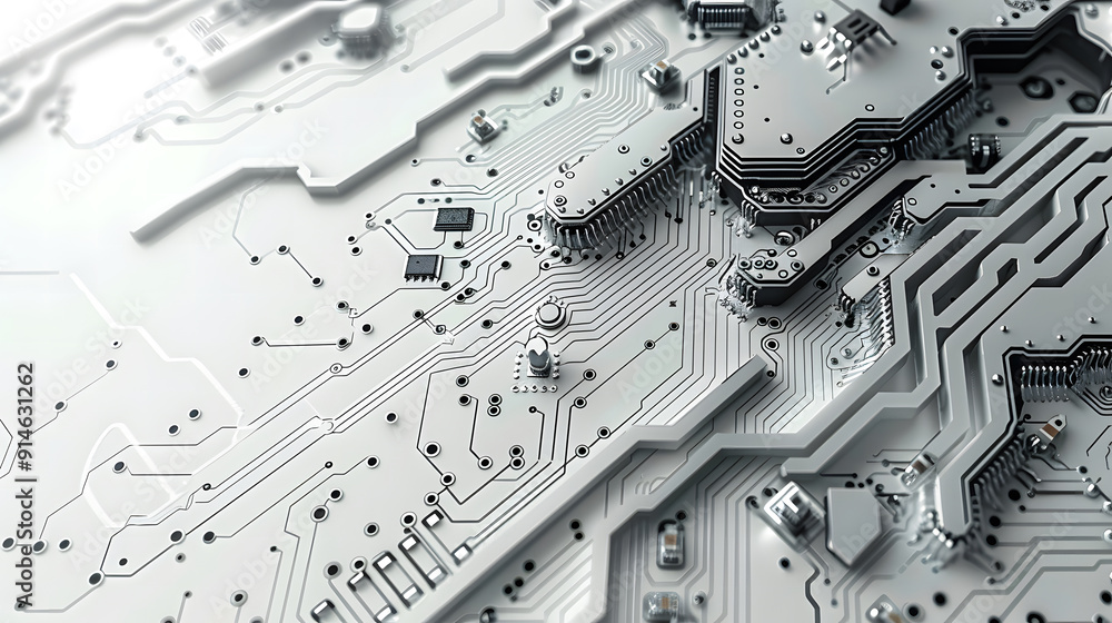 Poster technology black circuit diagram concept.high-tech circuit board connection system.vector abstract t