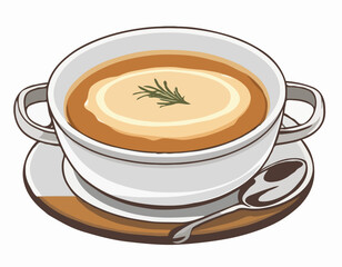 Soupe a l'oignon. Traditional French Onion Soup