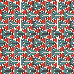 Contemporary geometric pattern. Repeated triangles motif. Seamless surface design. Modern abstract background. Geo ornament wallpaper. Ornamental digital paper, textile print. Vector illustration