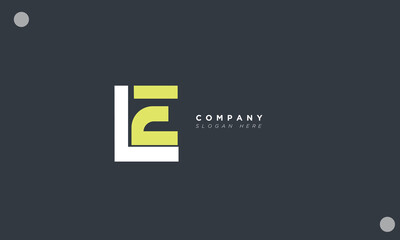 LE Alphabet letters Initials Monogram logo EL, L and E