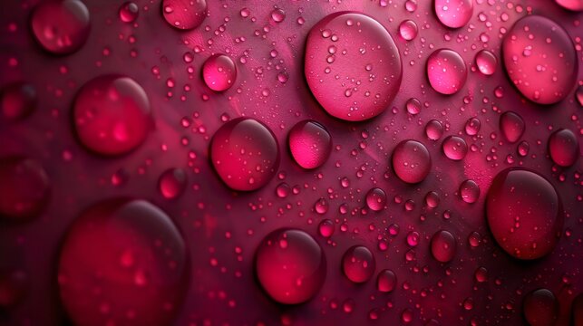 A close up of a red background with many small red droplets