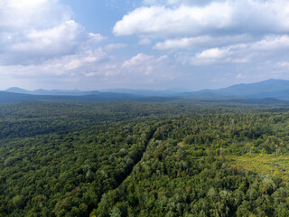 Fototapeta premium New England Mountains Aerial View. Maidstone Vermont.