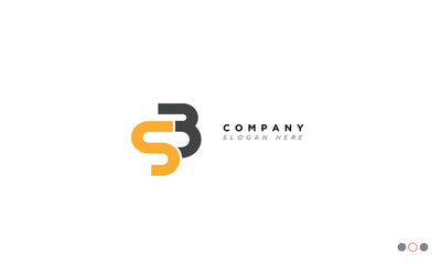SB Alphabet letters Initials Monogram logo BS, S and B