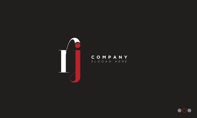 RJ Alphabet letters Initials Monogram logo JR, R and J