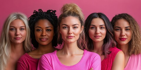 Obraz premium Women United in Breast Cancer Awareness