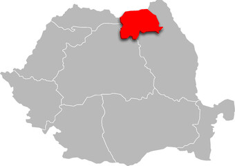 bucovina map ADMINISTRATIVE DIVISIONS of ROMANIA 3d isometric map