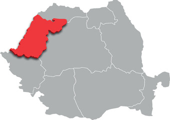 crisana map ADMINISTRATIVE DIVISIONS of ROMANIA 3d isometric map