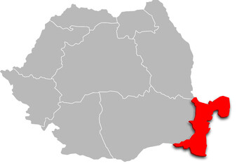 dobrogea map ADMINISTRATIVE DIVISIONS of ROMANIA 3d isometric map