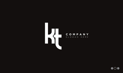 Obraz premium KT Alphabet letters Initials Monogram logo TK, K and T