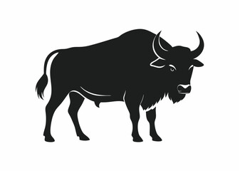 buffalo silhouette vector illustration 