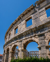 Obraz premium Roman amphitheater in Pula, Croatia.