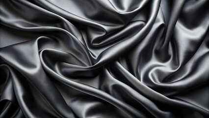 Fototapeta premium Black satin background ideal for elegant and luxurious designs, satin, black, background, texture, smooth, elegant, luxurious
