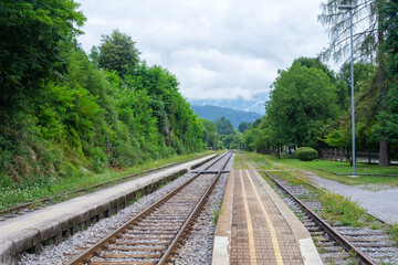Railway tracks near Lake Bled.
